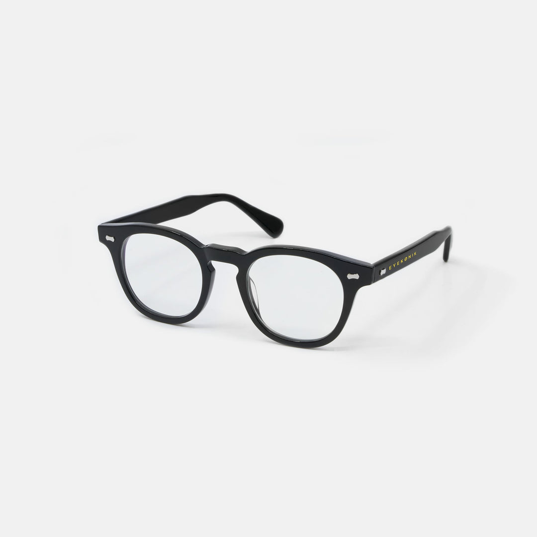 BOJO Midnight black round blue light glasses – view 2