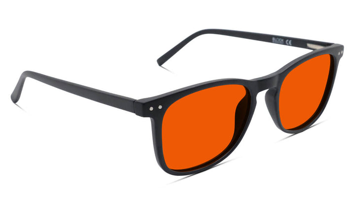 Taylor black frame red-lens glasses – view 4